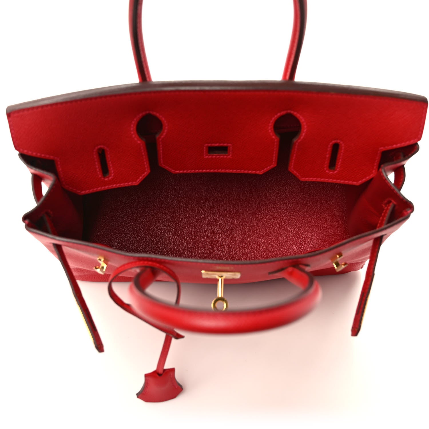 Hermes Epsom Birkin 30 Rouge Casaque 5 of 8