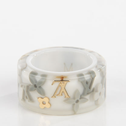 Louis Vuitton Resin Monogram Farandole Ring M 6.5 Grey 3 of 5