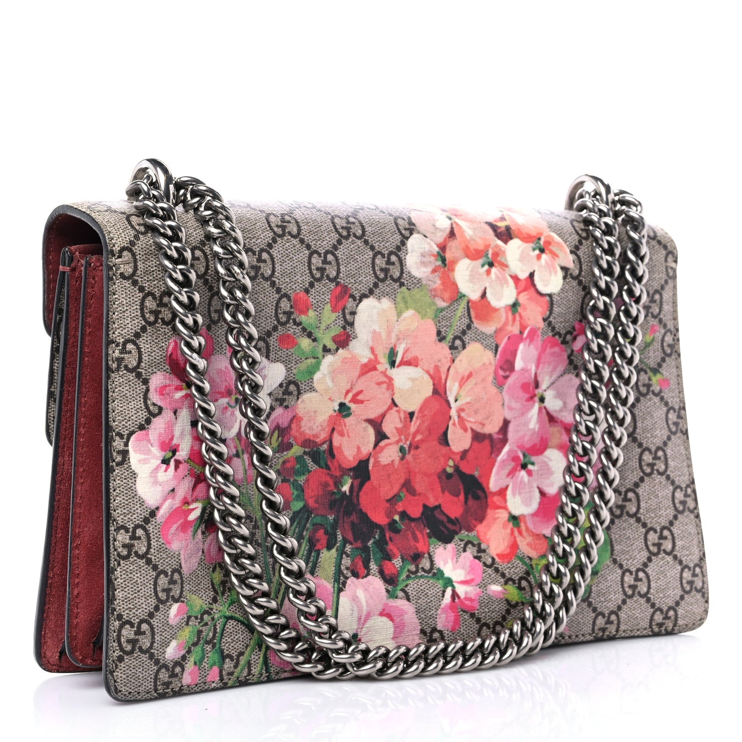 GG Supreme Monogram Blooms Small Dionysus Shoulder Bag Beige Multicolor Dry Rose