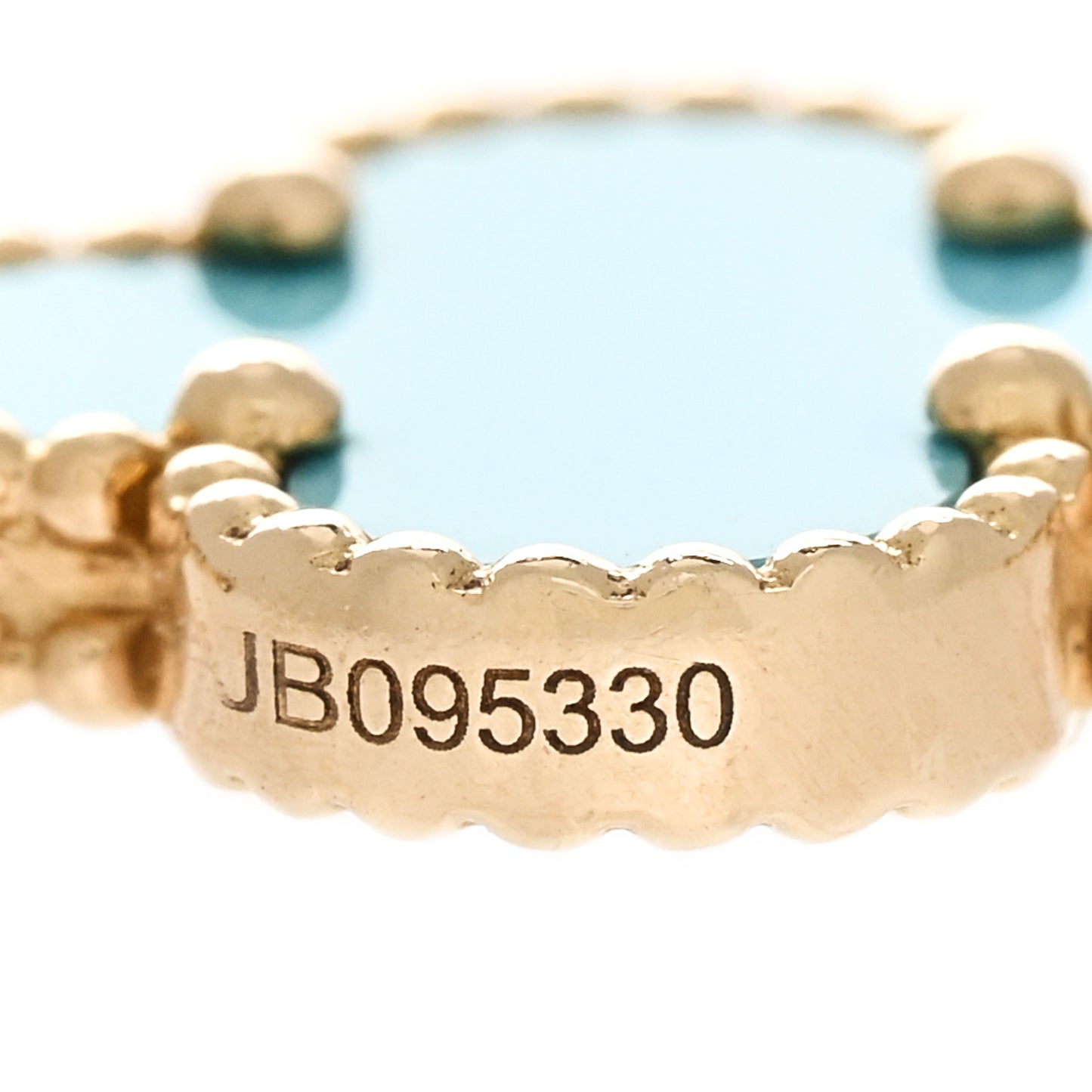 18K Yellow Gold Turquoise 10 Motifs Vintage Alhambra Necklace