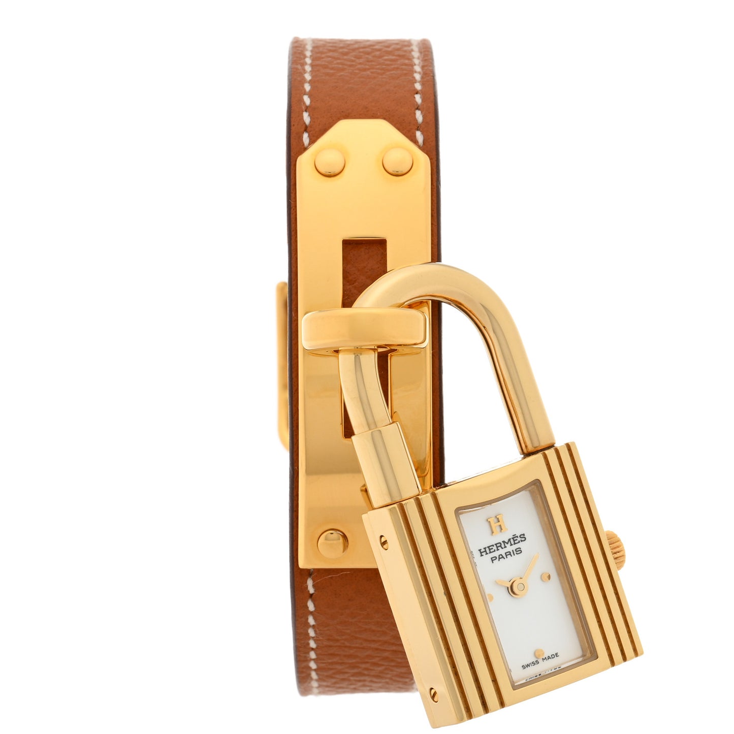 Stainless Steel Courchevel 20mm Kelly Cadena Quartz Watch Gold