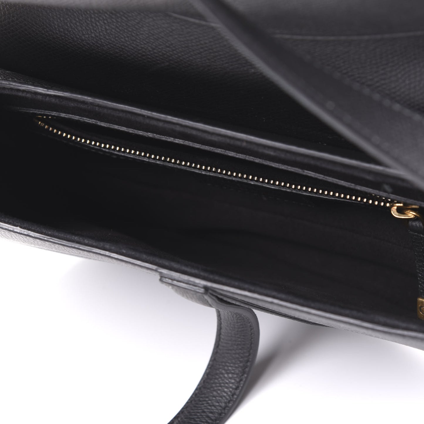Grained Calfskin Saddle Bag Black
