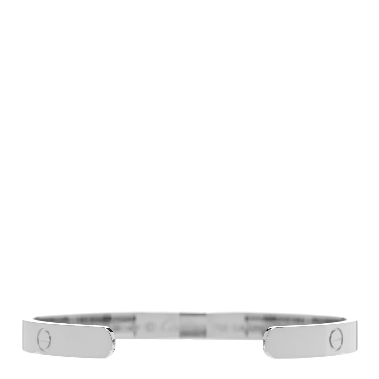 18K White Gold LOVE Cuff Bracelet 18