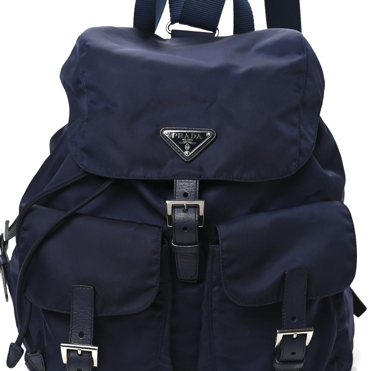 Tessuto Nylon Saffiano Vela Medium Backpack Baltico