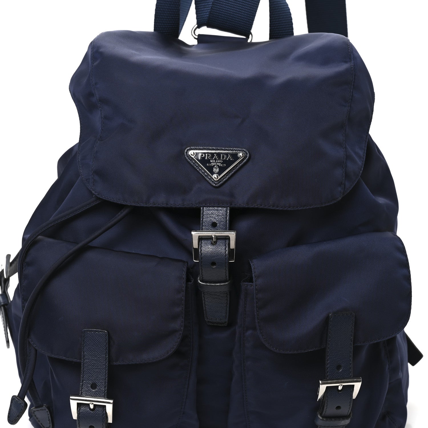 Prada Tessuto Nylon Saffiano Vela Medium Backpack Baltico 9 of 11