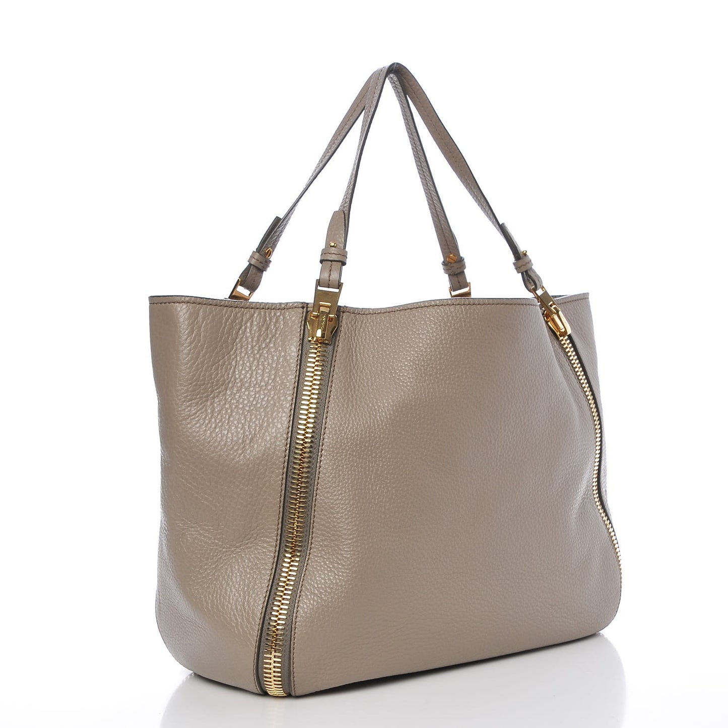 Grained Calfskin Medium Sedgwick Zipper Warm Taupe