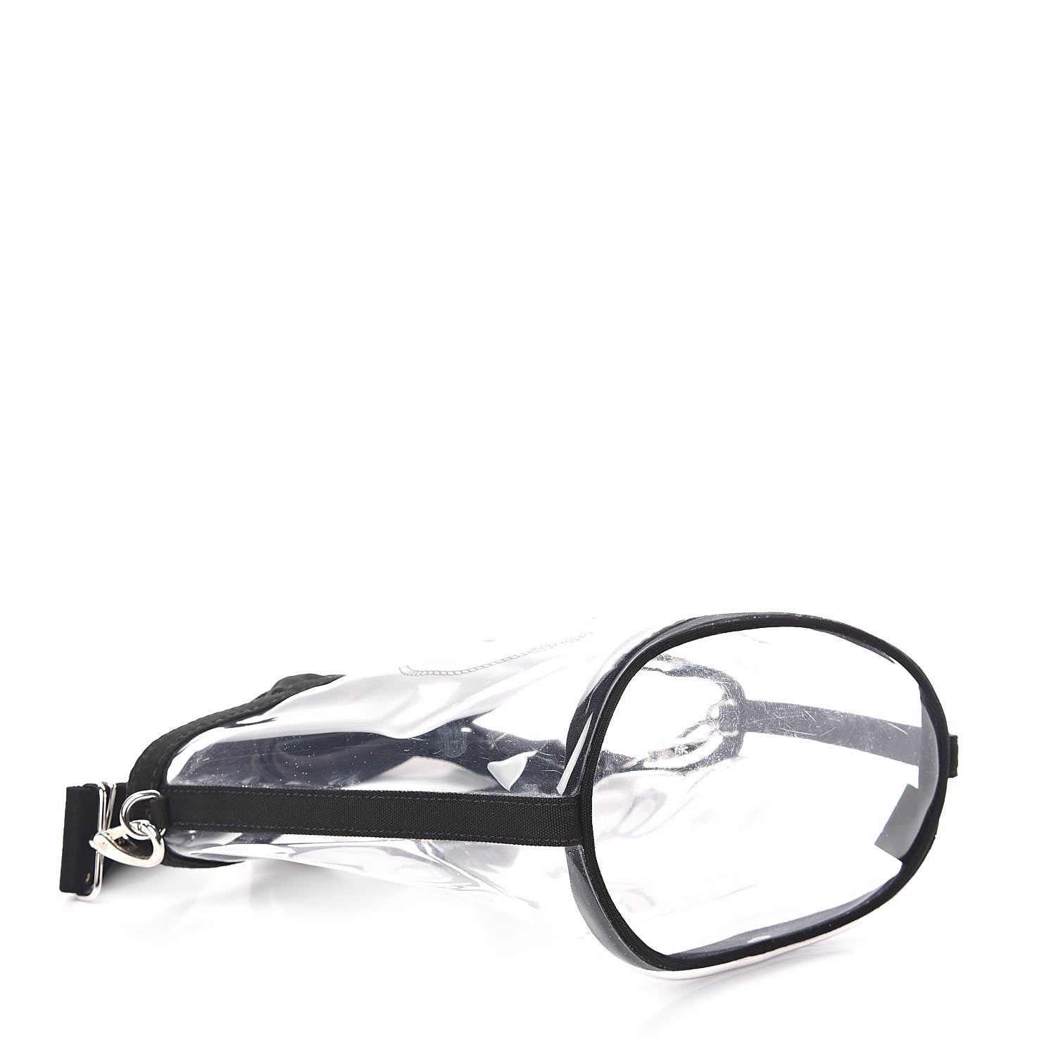 Prada Plexiglass Canapa Small Shopper Tote Black 4 of 10