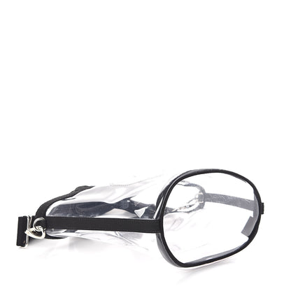 Prada Plexiglass Canapa Small Shopper Tote Black 4 of 10