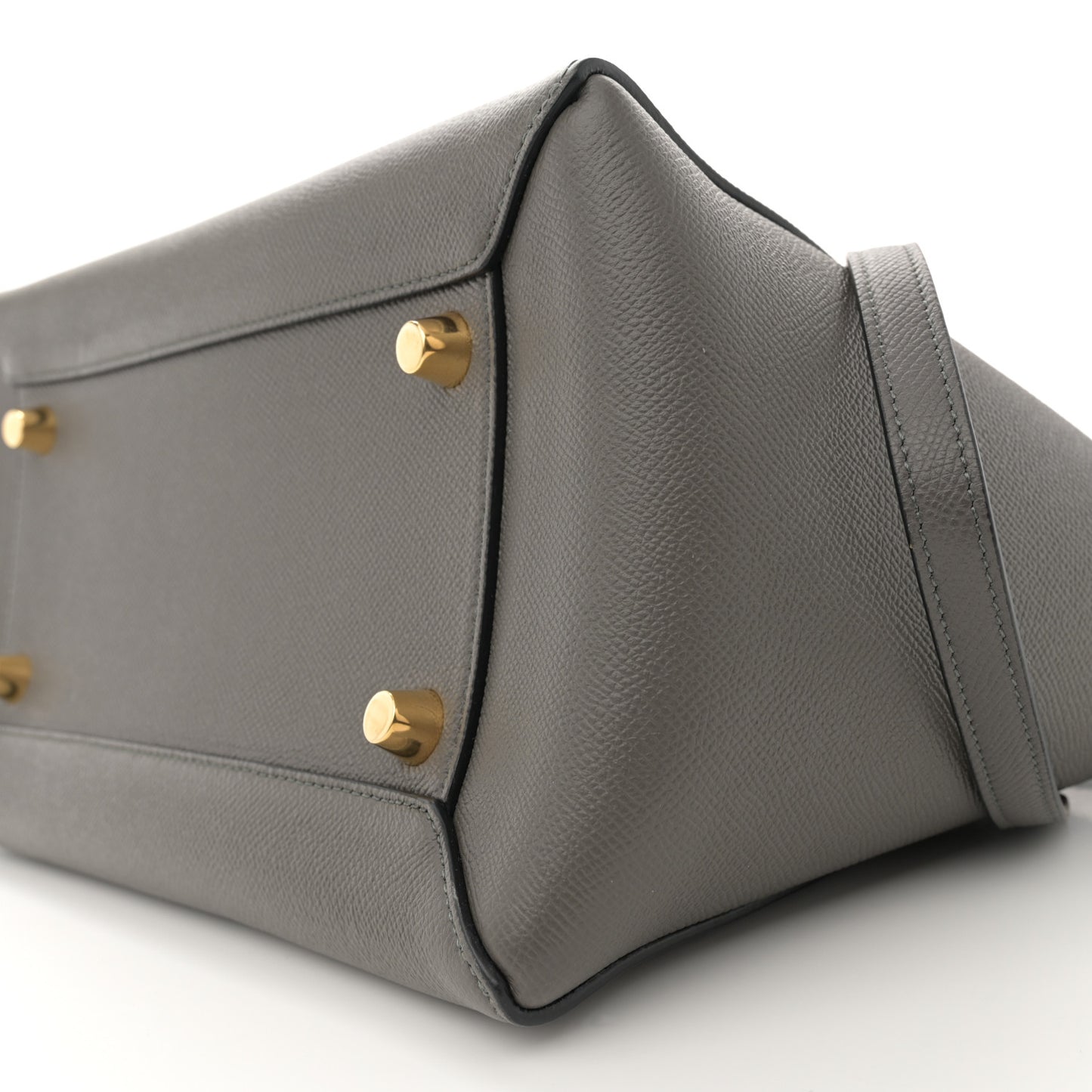 Grained Calfskin Mini Belt Bag Grey