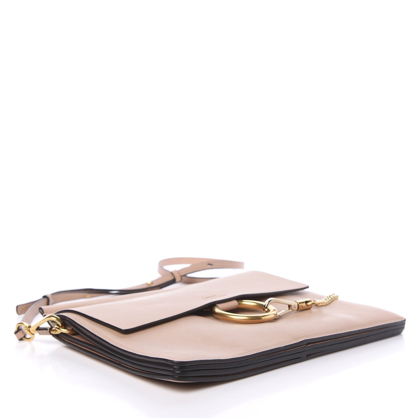 Calfskin Medium Faye Shoulder Bag Biscotti Beige