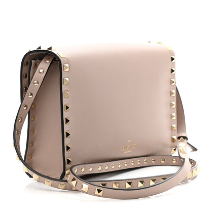 Valentino Garavani Vitello Medium Rockstud Flip Lock Crossbody Bag Poudre 3 of 9