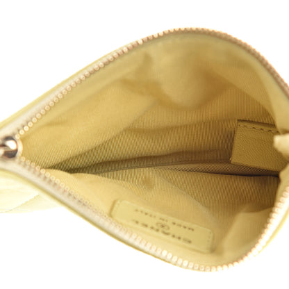 Chanel Lambskin Quilted Small Cosmetic Case Yellow 5 of 10