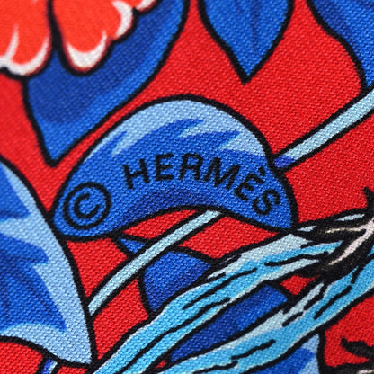 Hermes Silk Jungle Love Love Twilly Rouge Marine Fauve 3 of 4