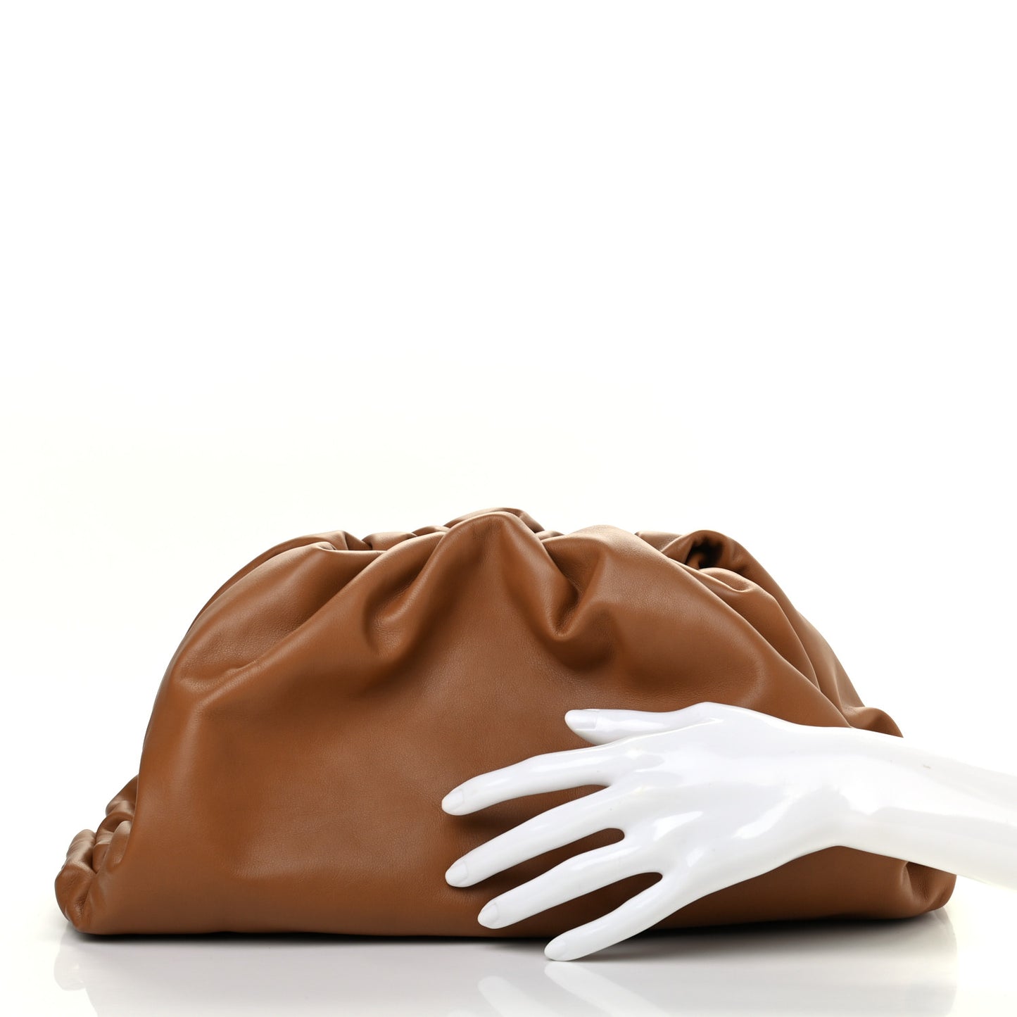 Smooth Butter Calf The Pouch Oversized Clutch Camello