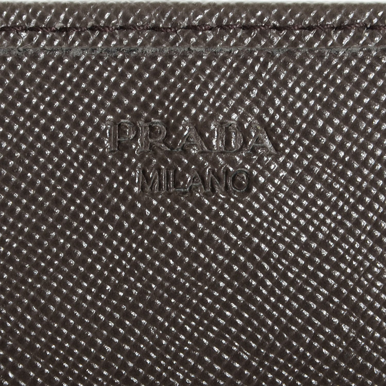 Prada Saffiano Metal Oro Chain Wallet Grafite 6 of 9
