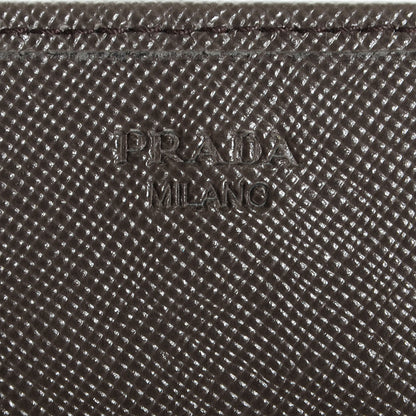 Prada Saffiano Metal Oro Chain Wallet Grafite 6 of 9