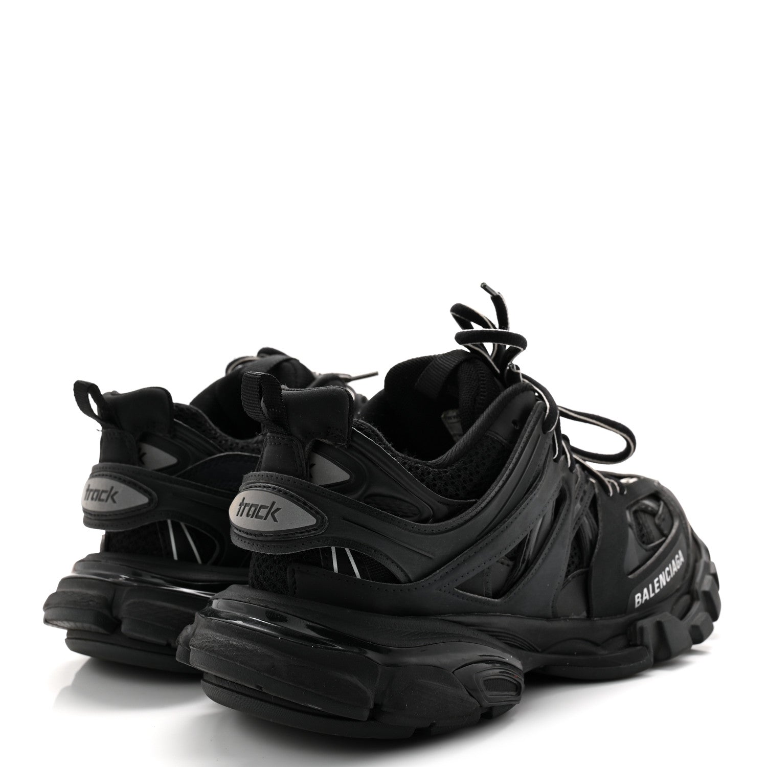Balenciaga Mesh Nubuck Effect Fabric LED Womens Track Sneakers 37 Black 5 of 10