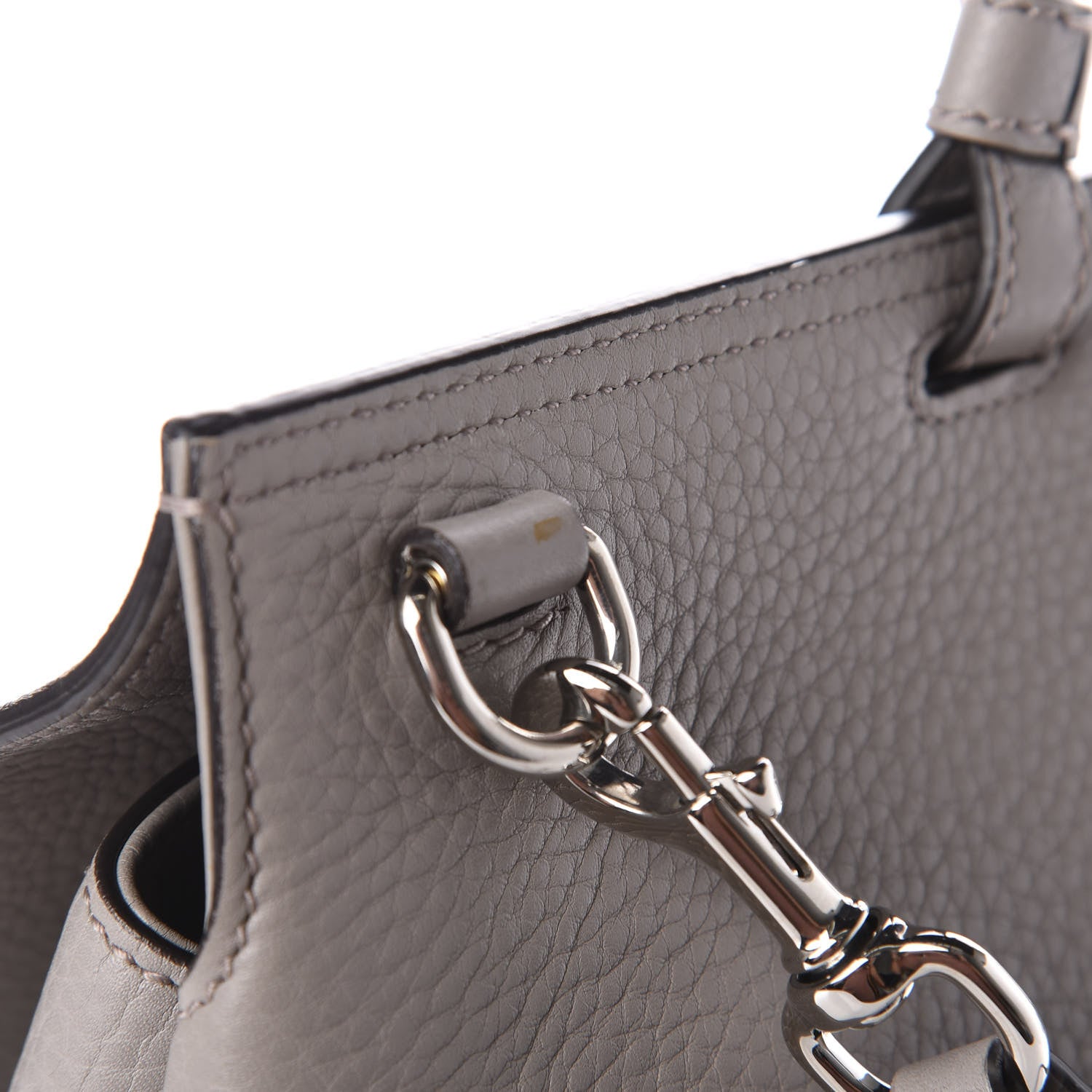 Gucci Cellarius Calfskin Large Bamboo Daily Top Handle Bag Storm Grey 10 of 12