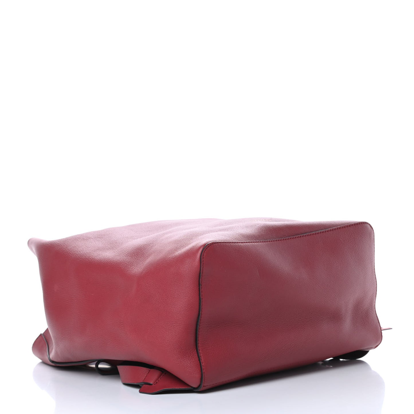 Calfskin Grommet Detail Backpack Crimson