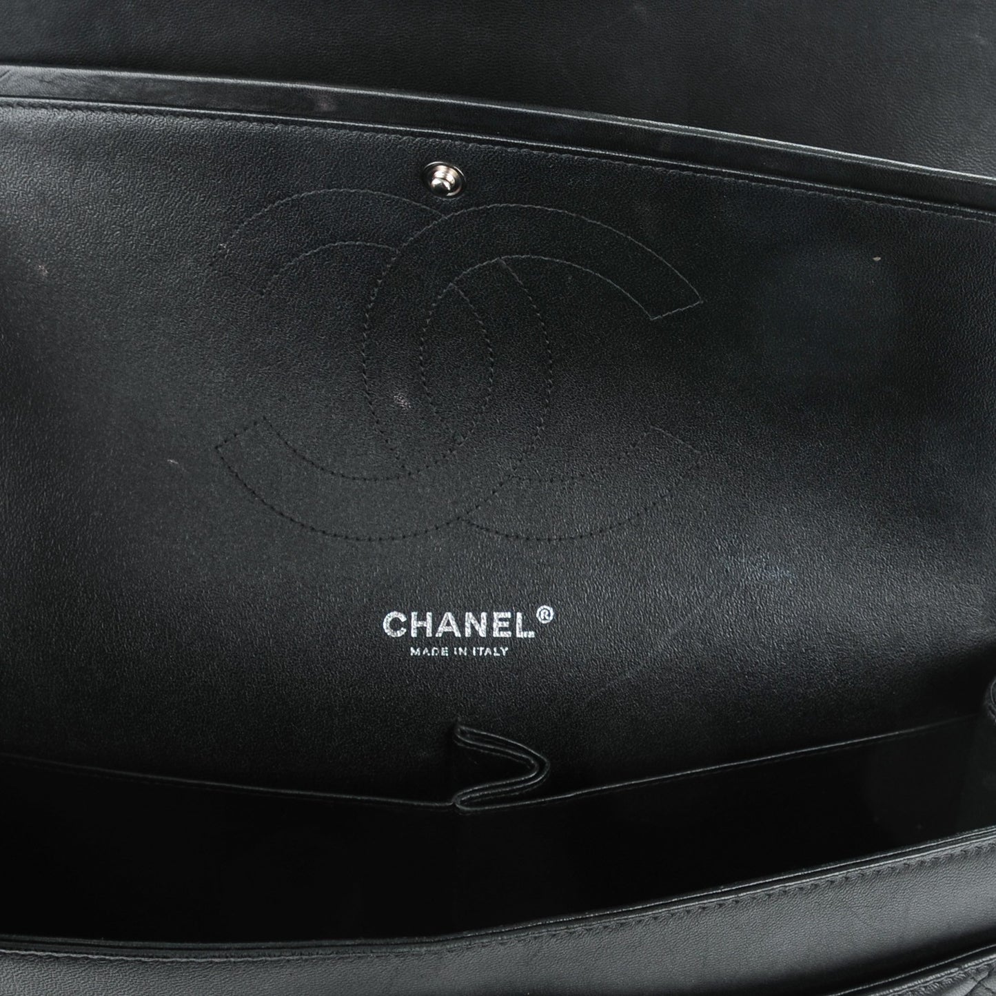 Lambskin Quilted Jumbo Double Flap So Black
