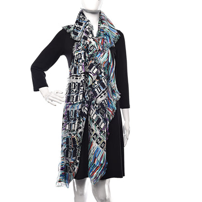 Chanel Silk Circuit Board Data Scarf Multicolor 2 of 6