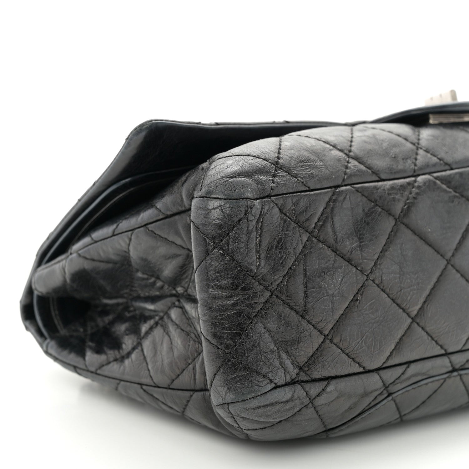 Chanel Metallic Aged Calfskin Quilted 2.55 Reissue 228 Flap Black 9 of 11