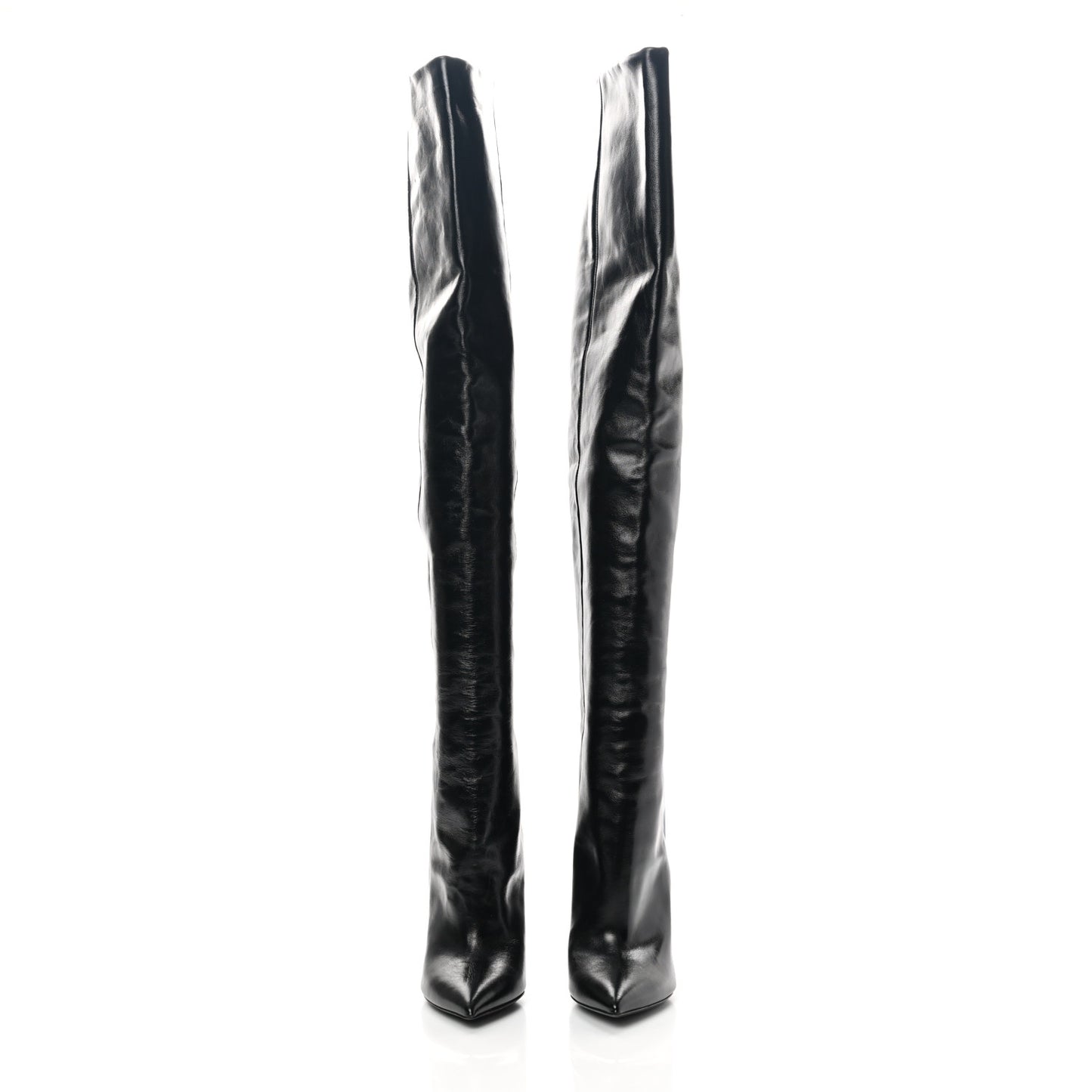 Calfskin Niki 105 Thigh High Boots 36.5 Black
