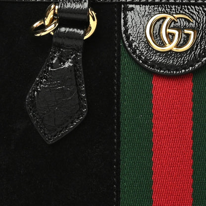 Gucci Suede Patent GG Web Small Ophidia Tote Bag Black 10 of 10