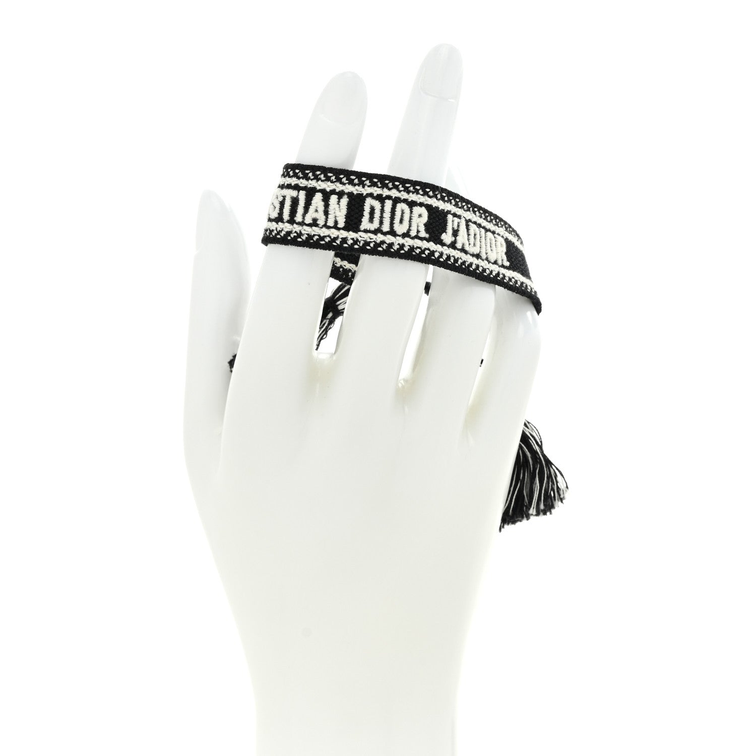 Christian Dior Woven Cotton J'Adior Friendship Bracelet Black 2 of 3