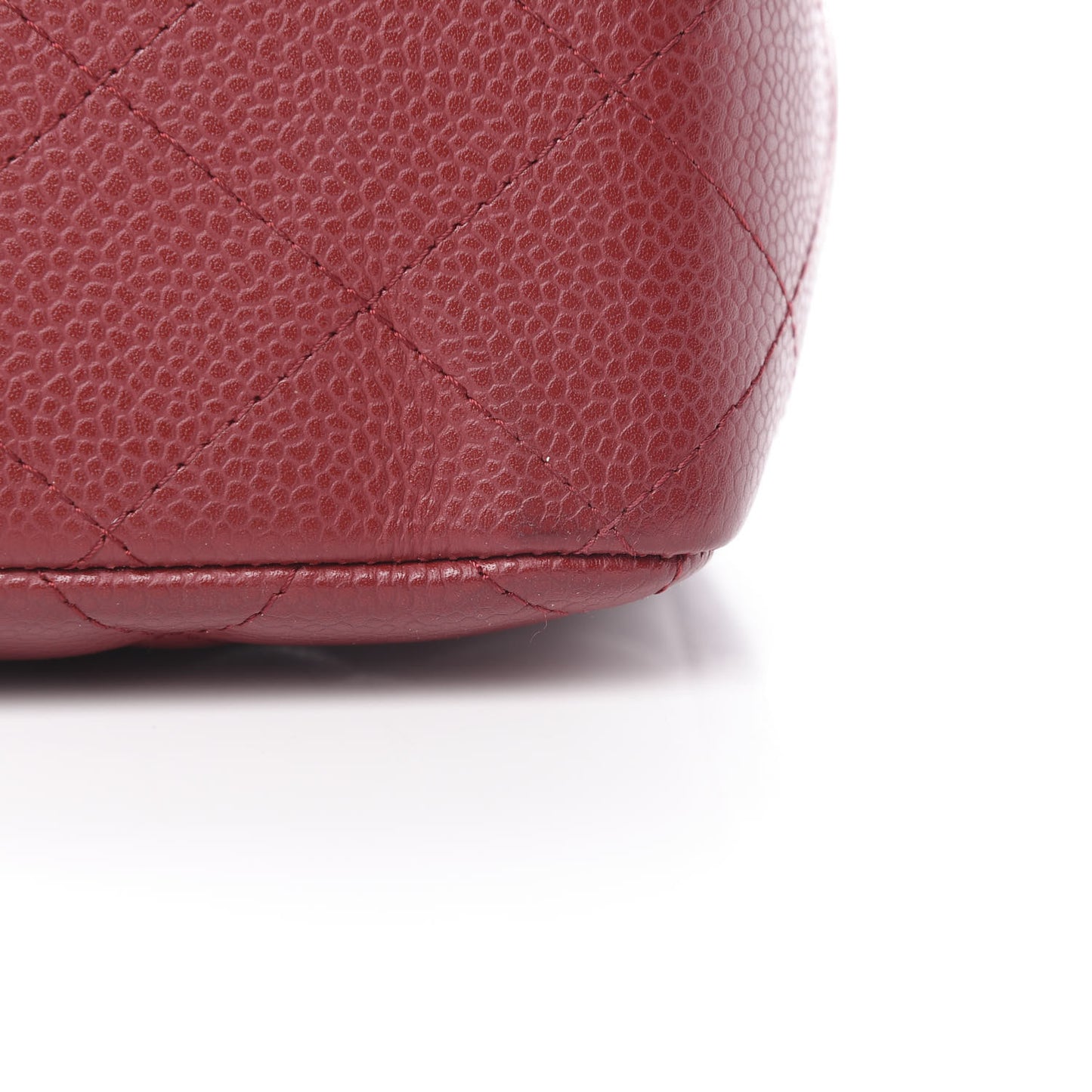 Caviar Quilted Jumbo Single Flap Red