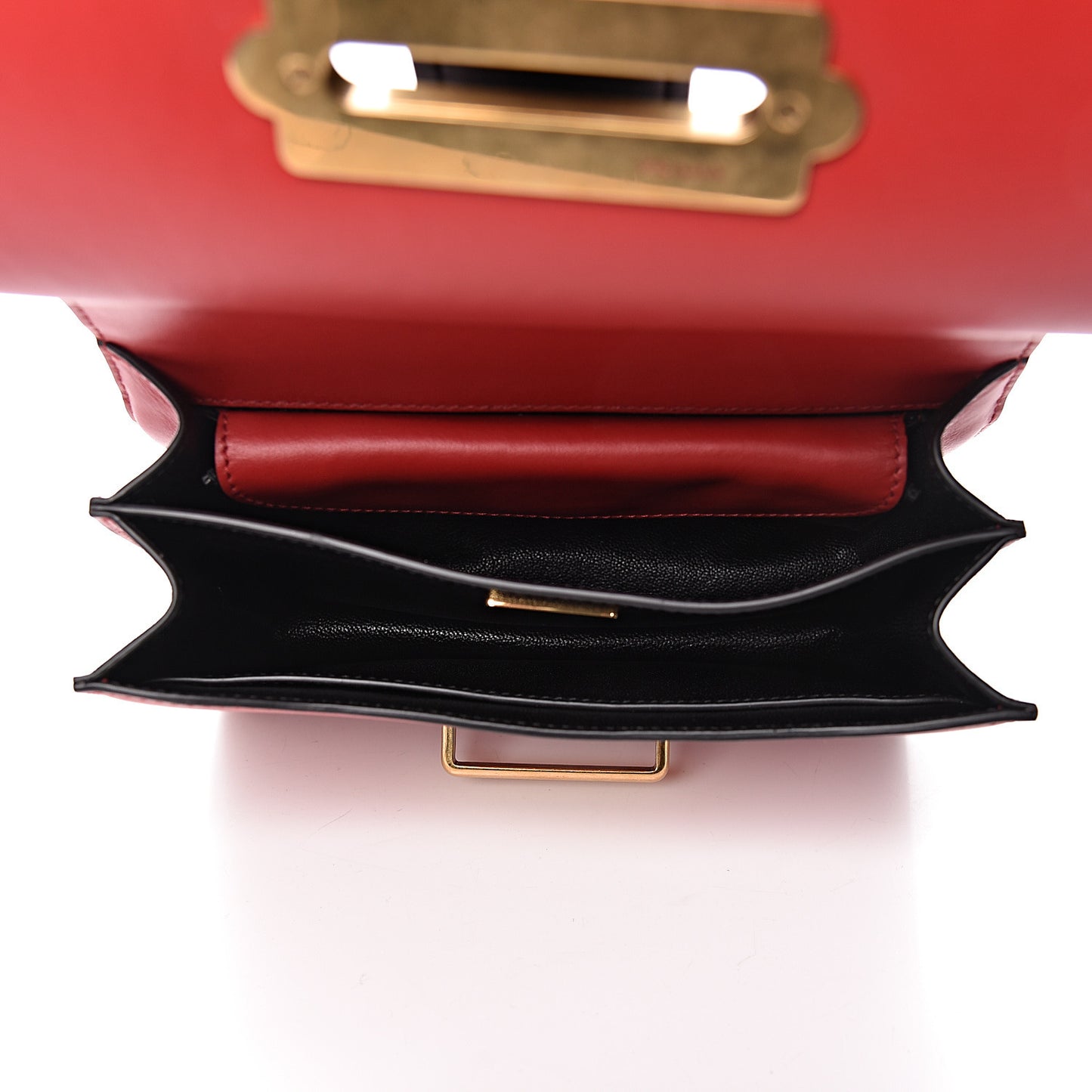 City Calfskin Saffiano Cahier Bag Fuoco Black