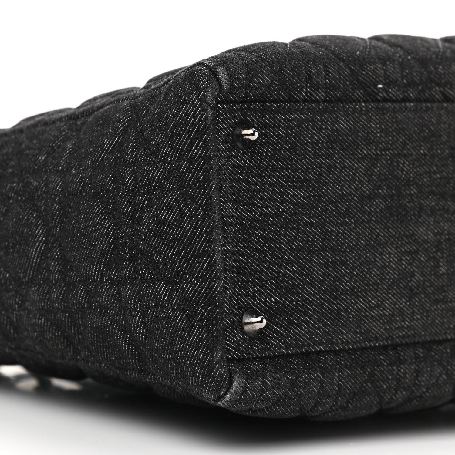 Christian Dior Denim Cannage Large Lady Dior Black 9 of 11