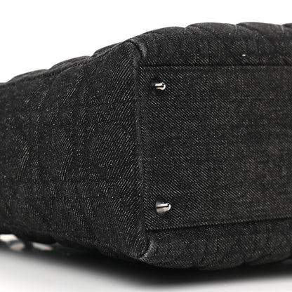 Christian Dior Denim Cannage Large Lady Dior Black 9 of 11