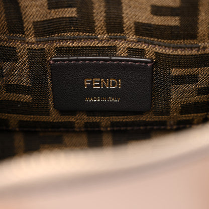 Fendi Vitello King Plexiglass Logo Embossed Mini By The Way Top Handle Boston Bag Tortora 6 of 10