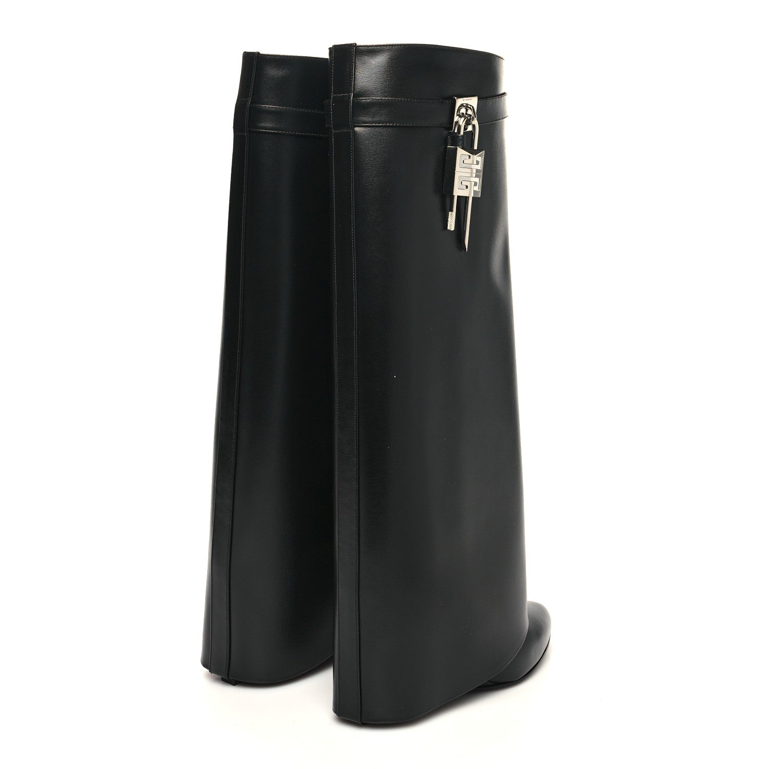 Givenchy Calfskin Shark Lock Pant Boots 39.5 Black 4 of 8