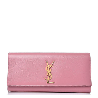 Saint Laurent Grain De Poudre Classic Monogram Cassandre Clutch Pink 1 of 8