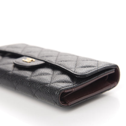 Chanel Caviar Quilted Large Flap Wallet Black 8 of 13