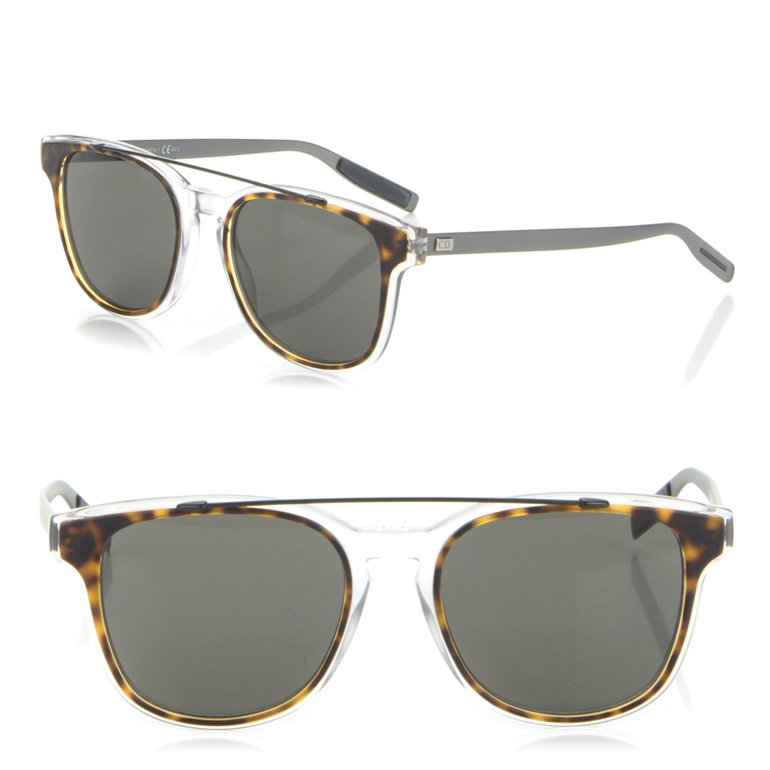 Christian Dior Black Tie 211S Sunglasses Tortoise Aluminum 1 of 5