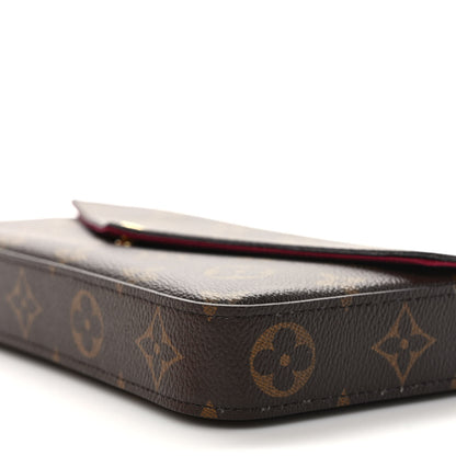 Louis Vuitton Monogram Pochette Felicie Chain Wallet Fuchsia 7 of 8