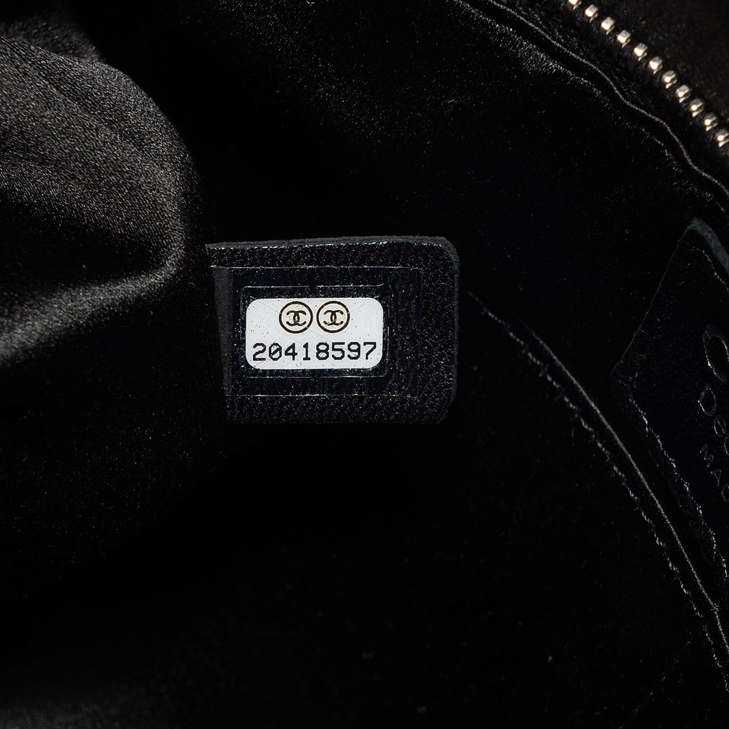 Iridescent Quilted Chain Clutch Black