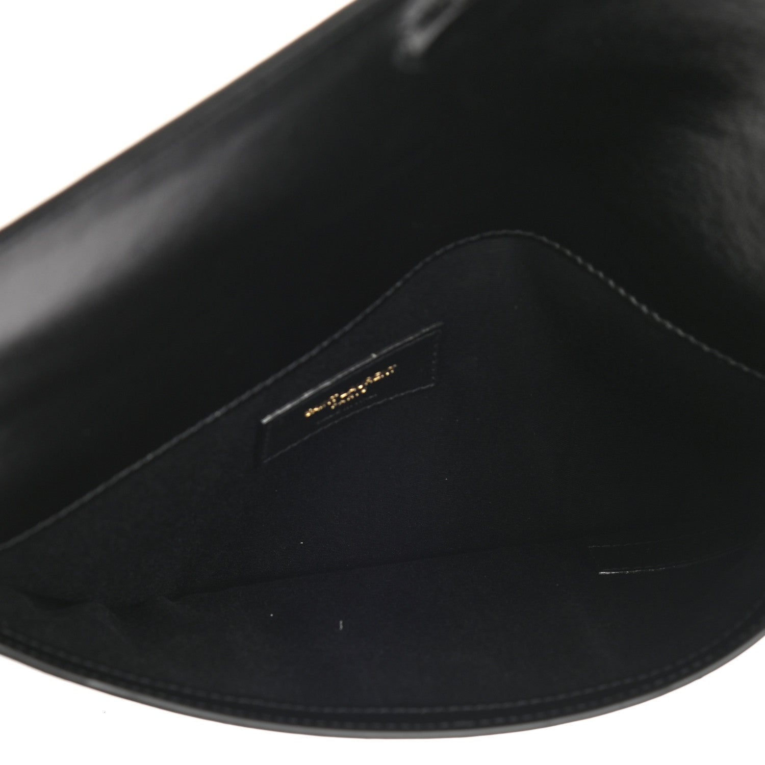 Saint Laurent Smooth Shiny Calfskin Monogram Uptown Pouch Black 6 of 11