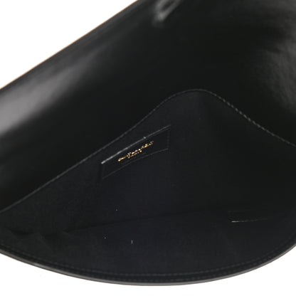 Saint Laurent Smooth Shiny Calfskin Monogram Uptown Pouch Black 6 of 11