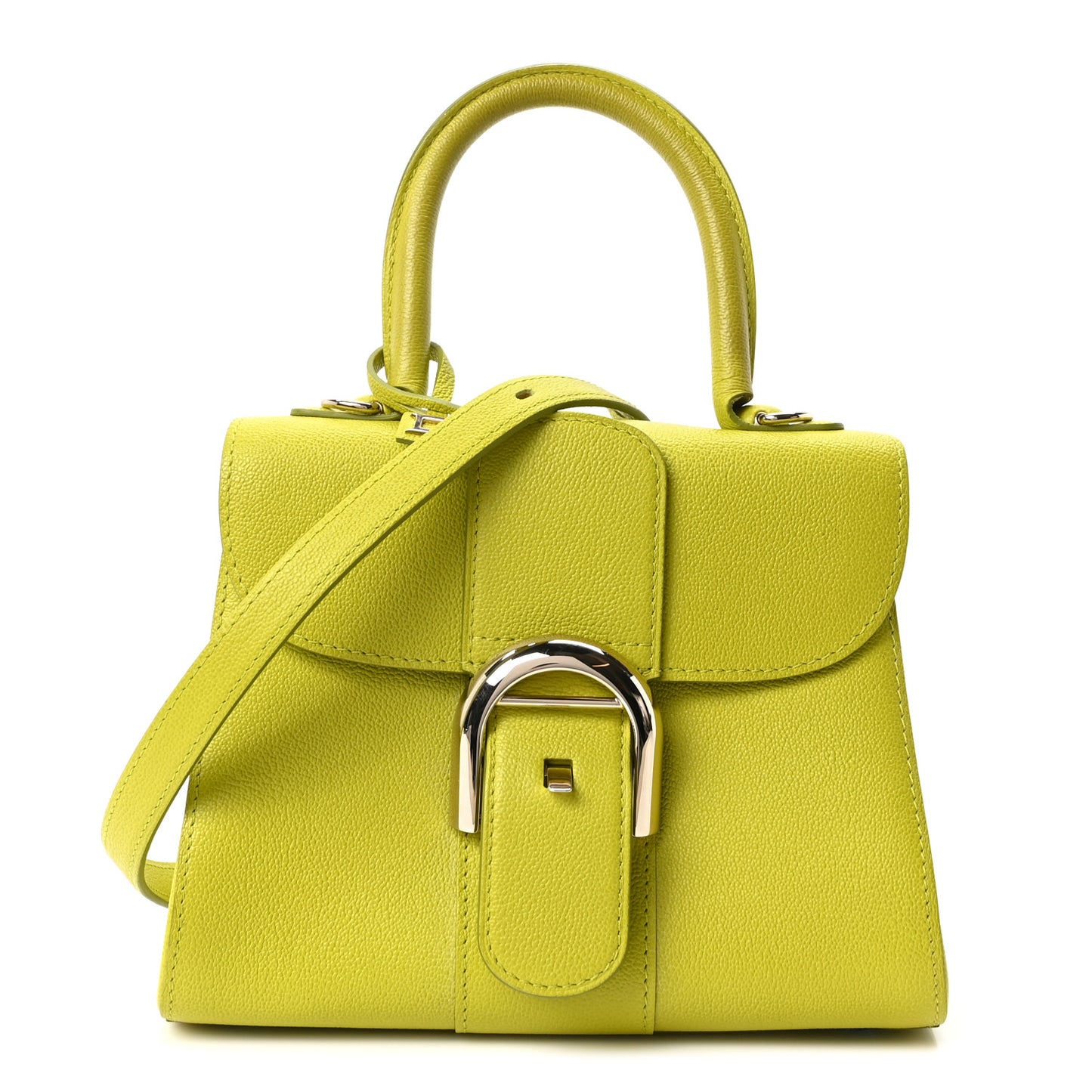 Grained Rodeo Calfskin Mini Brillant Satchel Absinthe Lime
