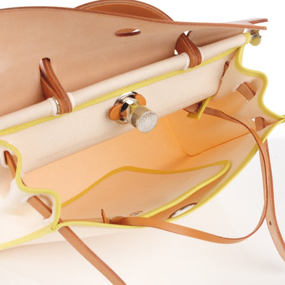 Hermes Toile Vache Hunter Herbag Zip PM White Soufre 10 of 13