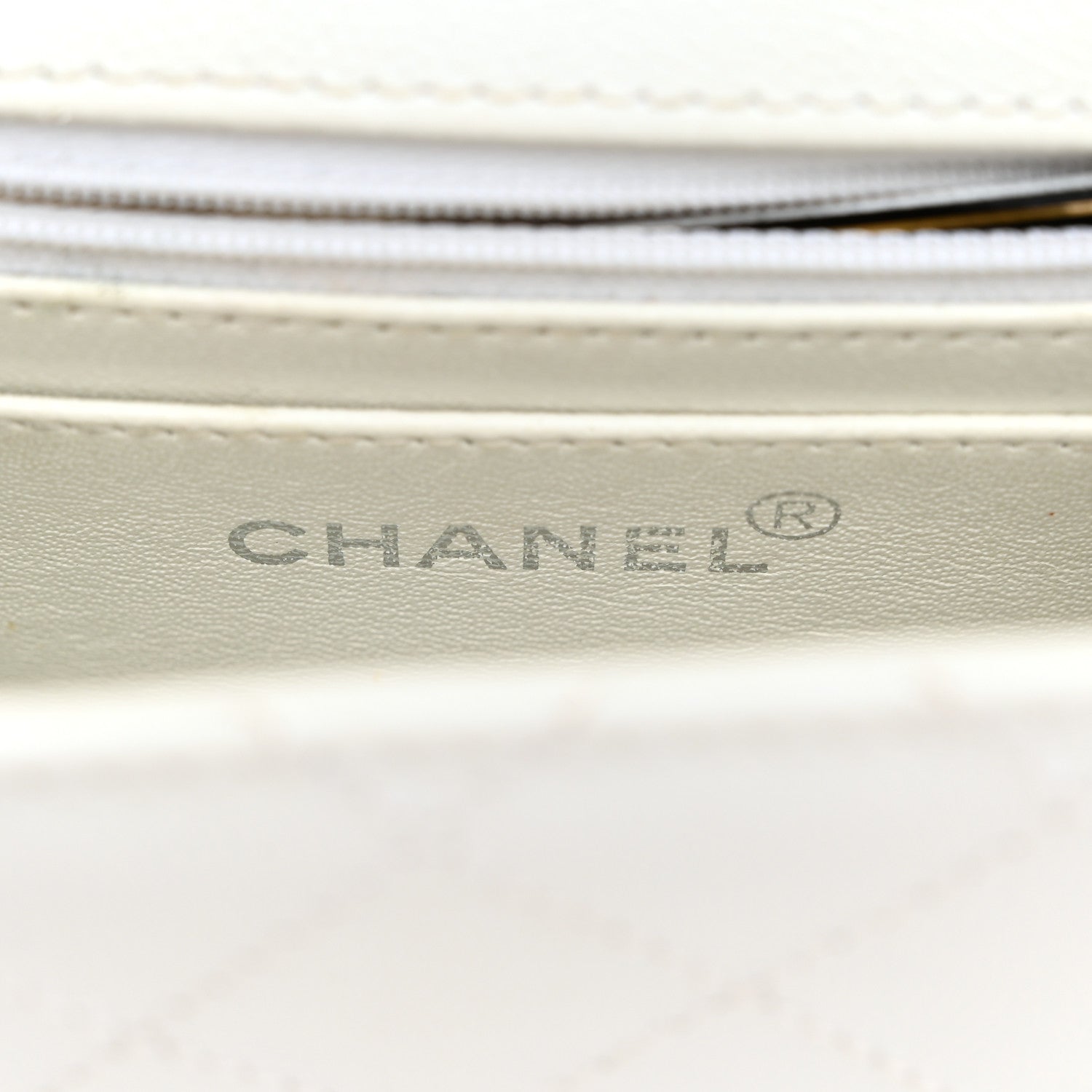 Chanel Caviar Quilted Mini Square Flap White 6 of 13