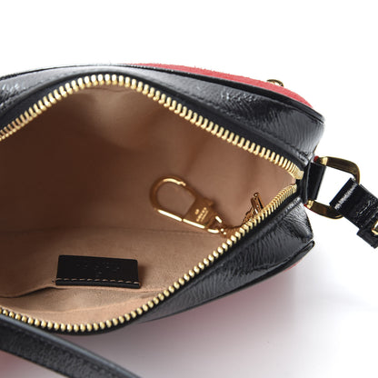 Gucci Suede Patent Web Mini Ophidia Shoulder Bag Red 4 of 9