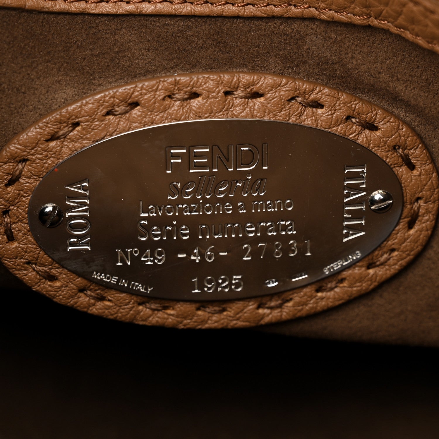 Fendi Cuoio Romano Selleria Lei Boston Tote Mou 6 of 10