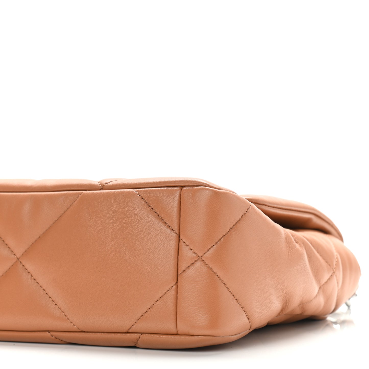 Lambskin Quilted Medium Chanel 19 Flap Brown