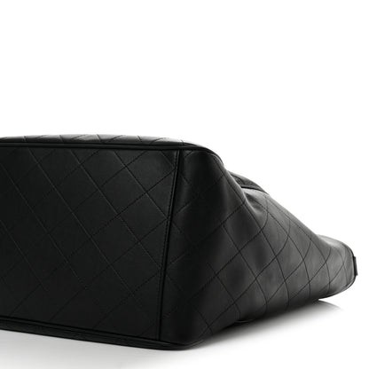 Chanel Calfskin Quilted Large CC Shopping Bag Black 9 of 9