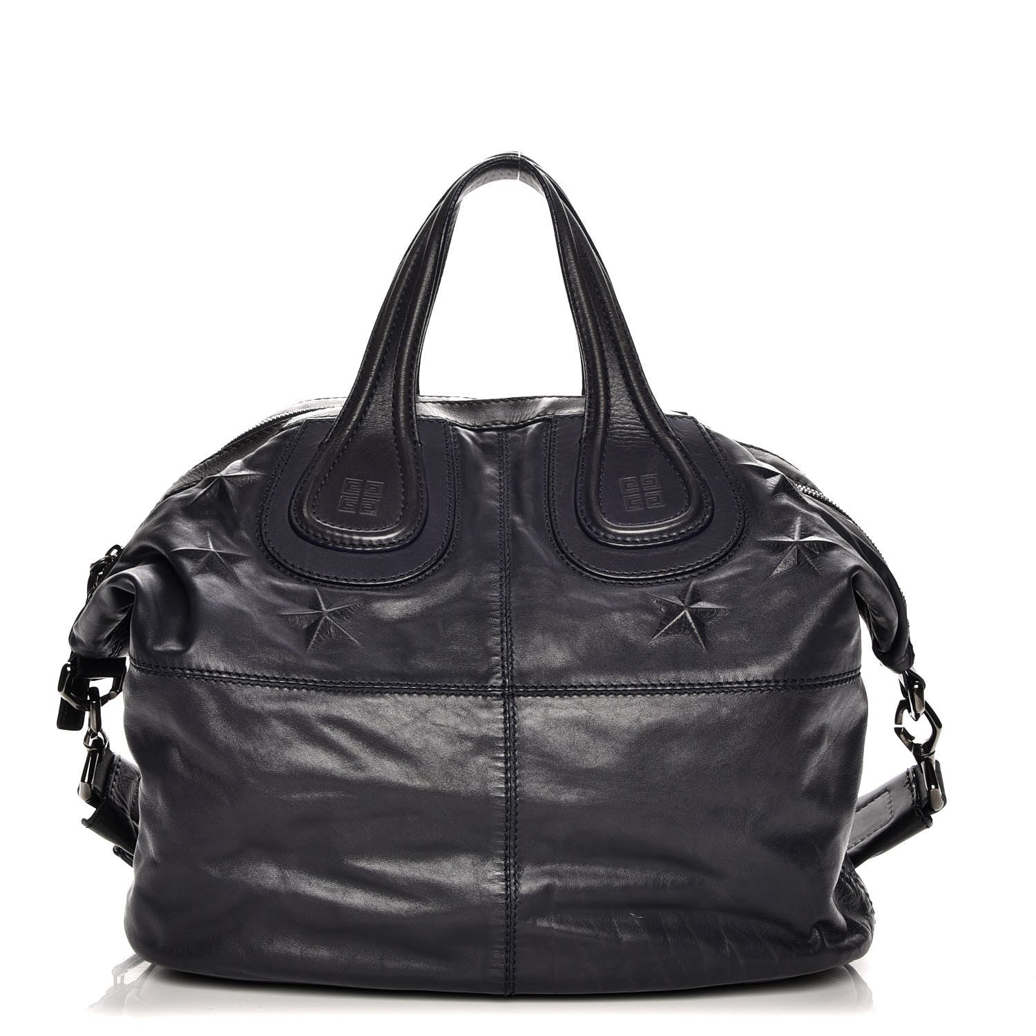 Givenchy Calfskin Star Embossed Studded Medium Nightingale Navy 1 of 8